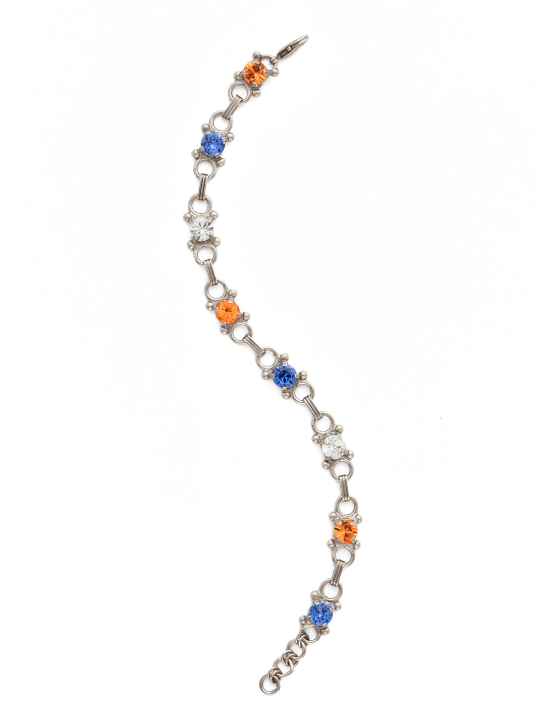 Mini Eyelet Line Bracelet Tennis Bracelet - BDH5ASOCR - <p>Our mini Eyelet Line Bracelet offers a classic design with edgy elements. Add this line bracelet to any look for just enough sparkle. From Sorrelli's Orange Crush collection in our Antique Silver-tone finish.</p>