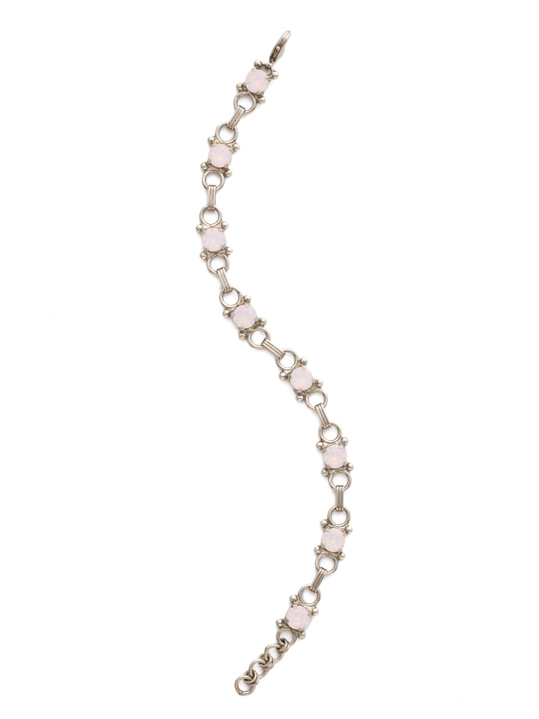 Mini Eyelet Line Bracelet Tennis Bracelet - BDH5ASROW - <p>Our mini Eyelet Line Bracelet offers a classic design with edgy elements. Add this line bracelet to any look for just enough sparkle. From Sorrelli's Rose Water collection in our Antique Silver-tone finish.</p>