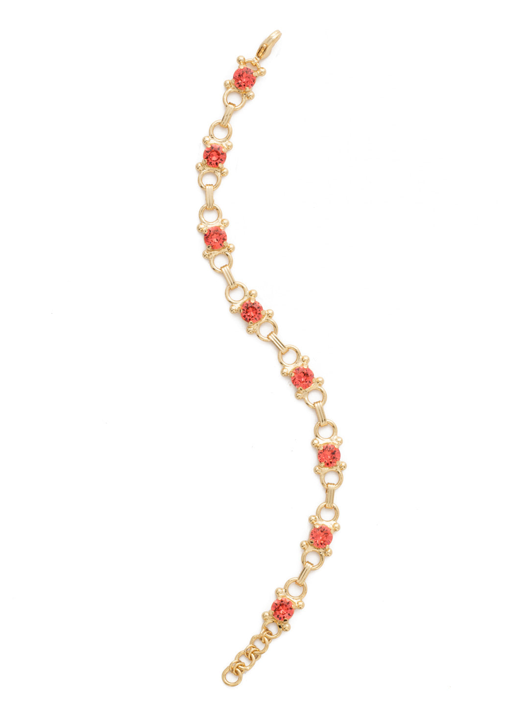 Mini Eyelet Line Bracelet Tennis Bracelet - BDH5BGCRL - <p>Our mini Eyelet Line Bracelet offers a classic design with edgy elements. Add this line bracelet to any look for just enough sparkle. From Sorrelli's Coral collection in our Bright Gold-tone finish.</p>