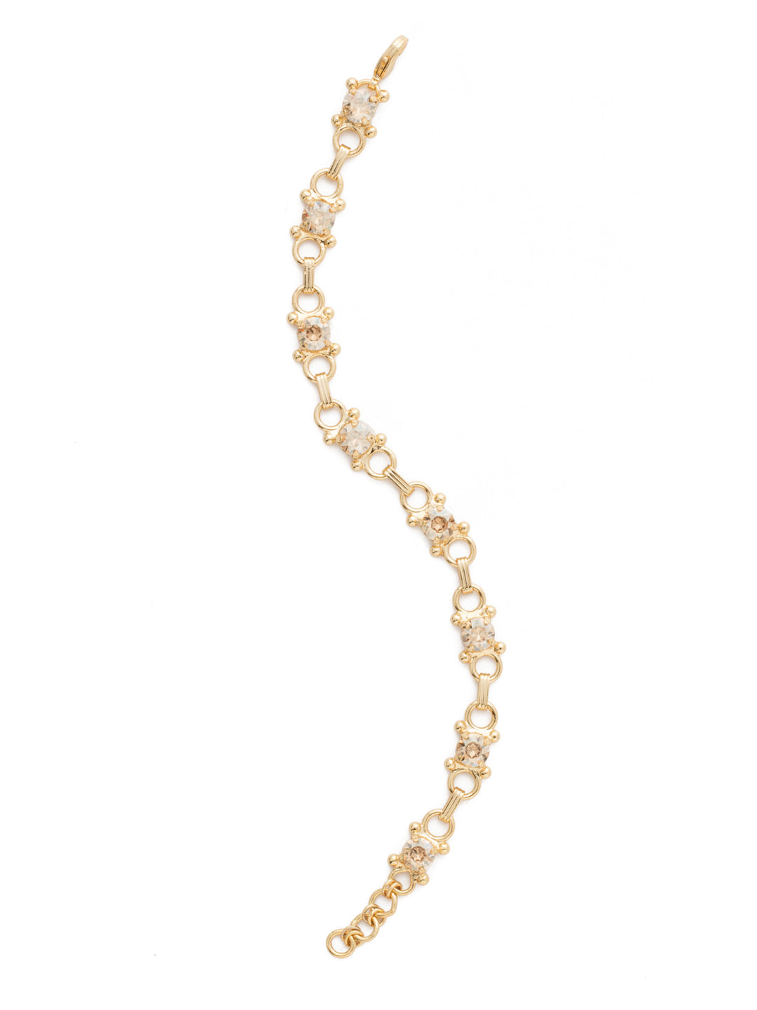 Mini Eyelet Line Bracelet Tennis Bracelet - BDH5BGDCH - <p>Our mini Eyelet Line Bracelet offers a classic design with edgy elements. Add this line bracelet to any look for just enough sparkle. From Sorrelli's Dark Champagne collection in our Bright Gold-tone finish.</p>