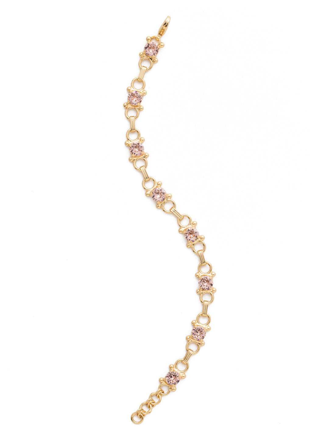 Mini Eyelet Line Bracelet Tennis Bracelet - BDH5BGVIN - <p>Our mini Eyelet Line Bracelet offers a classic design with edgy elements. Add this line bracelet to any look for just enough sparkle. From Sorrelli's Vintage Rose collection in our Bright Gold-tone finish.</p>