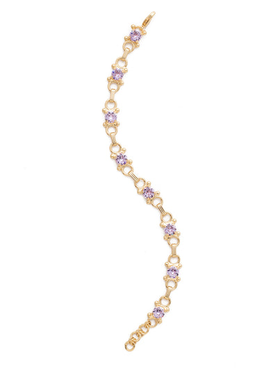 Mini Eyelet Line Bracelet Tennis Bracelet - BDH5BGVI - <p>Our mini Eyelet Line Bracelet offers a classic design with edgy elements. Add this line bracelet to any look for just enough sparkle. From Sorrelli's Violet collection in our Bright Gold-tone finish.</p>