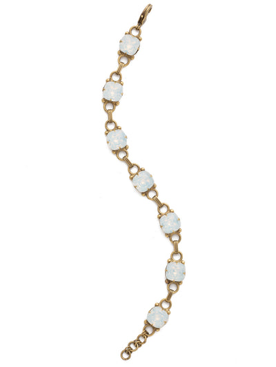 Eyelet Line Tennis Bracelet - BDN16AGWO - A classic design that can be added to any look for just enough sparkle. From Sorrelli's White Opal collection in our Antique Gold-tone finish.