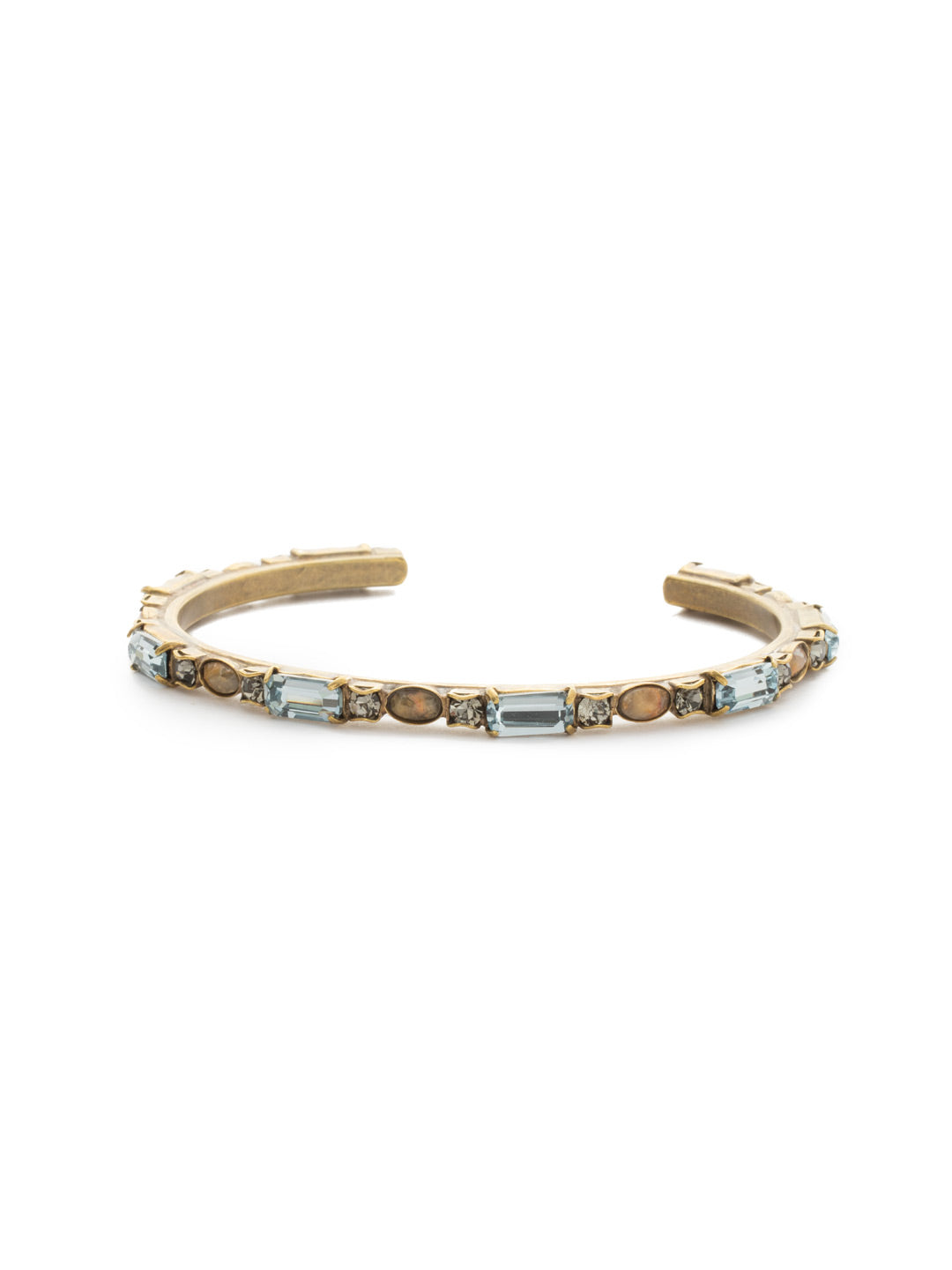 Salvia Bracelet - BDS38AGWW - <p>Its all in the details! Alternating semi-precious stones and crystals give this bracelet a unique design. From Sorrelli's Washed Waterfront collection in our Antique Gold-tone finish.</p>