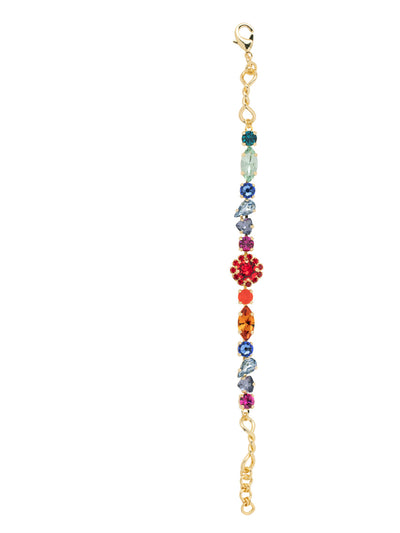 Nova Tennis Bracelet - BES9BGPRI - <p>The Nova Tennis Bracelet combines hand-molded metalwork with the sparkling crystal gems Sorrelli is known for. Get a taste of it all with marquise and navette stones, just to name a few. From Sorrelli's Prism collection in our Bright Gold-tone finish.</p>