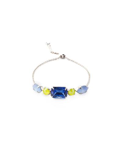 Martina Slider Bracelet - BET6PDBPY - <p>The Martina Slider Bracelet gives sparkle fans a bit of everything they love in cushion emerald, round and navette crystals. Just adjust to your wrist size and go. From Sorrelli's Blue Poppy collection in our Palladium finish.</p>