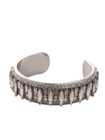 Emory Cuff Bracelet - BFC20PDSNB - <p>The Emory Cuff Bracelet features intricate details; baguette, round, and emerald cut crystals encompass an adjustable cuff band. From Sorrelli's Snow Bunny collection in our Palladium finish.</p>