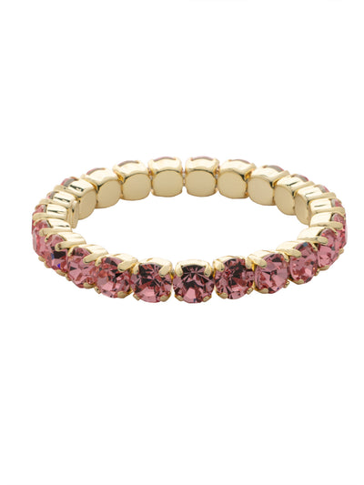 7 inch Sienna Stretch Bracelet - BFD50BGLTR - <p>A modern take on a classic style, the Sienna Stretch Bracelet features a line of crystals on a sturdy jewelers' filament, stretching to fit most wrists comfortably, without the hassle of a clasp! (7 inches in diameter, fits average wrist sizes) From Sorrelli's Light Rose collection in our Bright Gold-tone finish.</p>