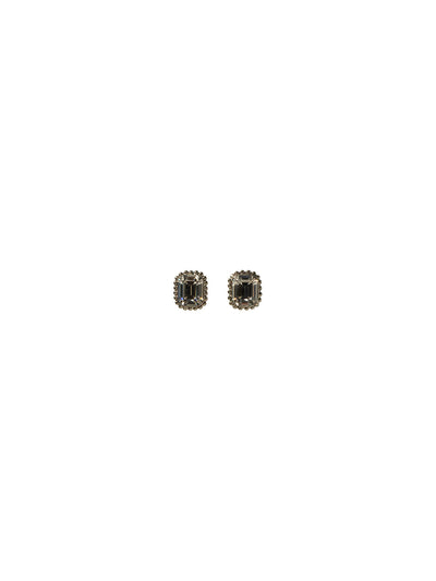 Octavia Scalloped Stud Earrings - EBW18ASRW - <p>Savvy and sophisticated, these emerald cut crystal solitaire earrings are finished with a vintage-inspired decorative edged border for a simply stunning look. From Sorrelli's Running Water collection in our Antique Silver-tone finish.</p>