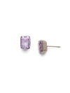 Mini Emerald Cut Stud Earrings