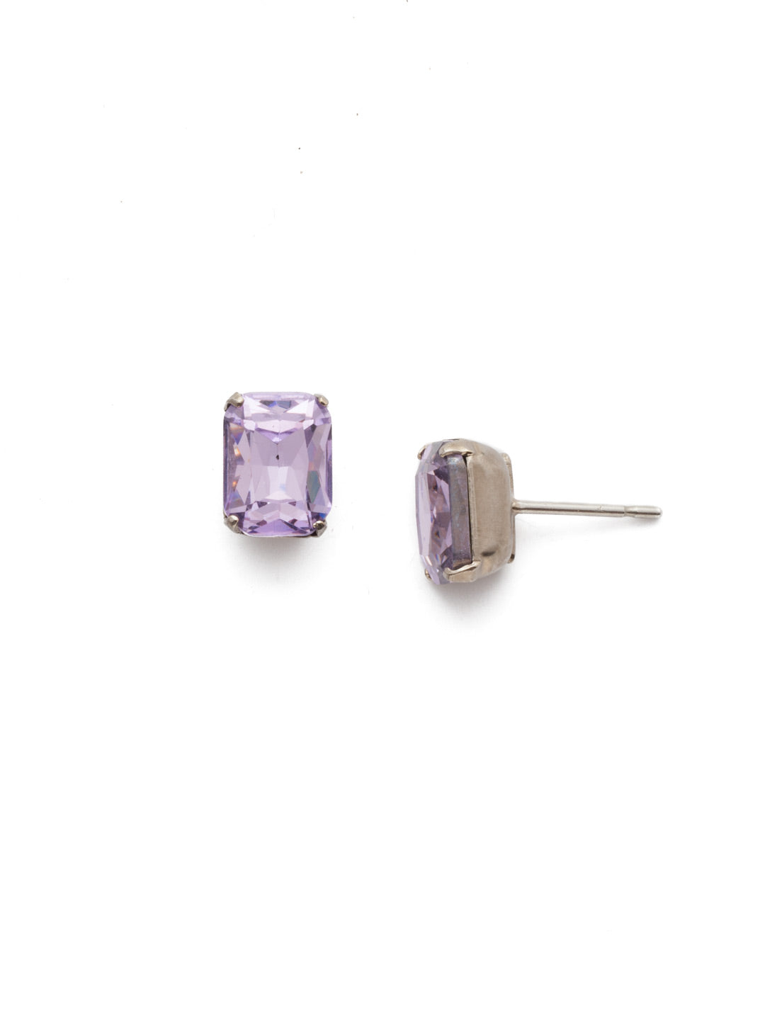 Mini Emerald Cut Stud Earrings - EBY42ASVI