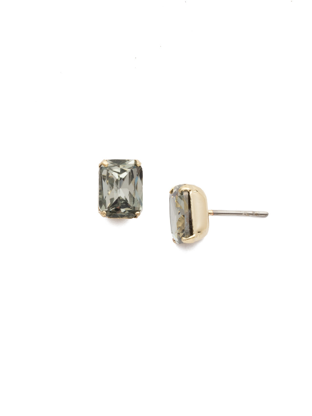 Mini Emerald Cut Stud Earrings - EBY42BGBD - <p>Simply sophisticated. The mini emerald cut stud earrings can be worn alone or paired with anything for an extra accent to any wardrobe. From Sorrelli's Black Diamond collection in our Bright Gold-tone finish.</p>