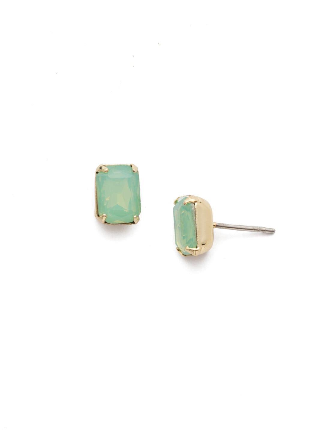 Mini Emerald Cut Stud Earrings - EBY42BGPAC - <p>Simply sophisticated. The mini emerald cut stud earrings can be worn alone or paired with anything for an extra accent to any wardrobe. From Sorrelli's Pacific Opal collection in our Bright Gold-tone finish.</p>