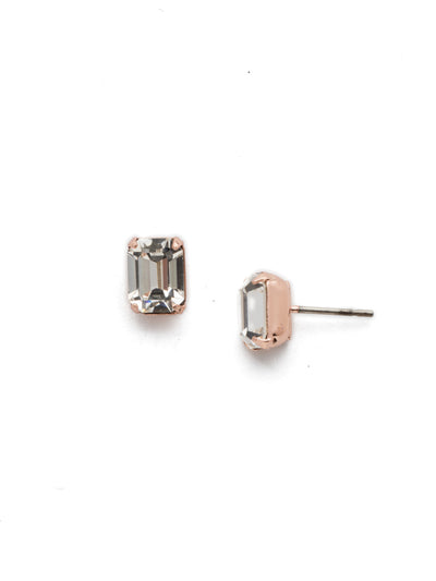 Mini Emerald Cut Stud Earrings - EBY42RGCRY - <p>Simply sophisticated. The mini emerald cut stud earrings can be worn alone or paired with anything for an extra accent to any wardrobe. From Sorrelli's Crystal collection in our Rose Gold-tone finish.</p>