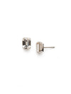 Mini Emerald Cut Stud Earrings