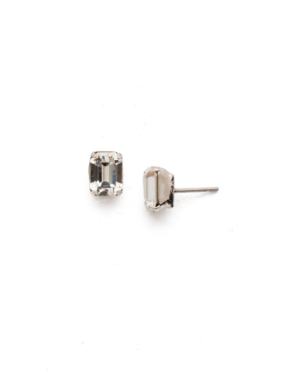 Mini Emerald Cut Stud Earrings - EBY42RHCRY - <p>Simply sophisticated. The mini emerald cut stud earrings can be worn alone or paired with anything for an extra accent to any wardrobe. From Sorrelli's Crystal collection in our Palladium Silver-tone finish.</p>