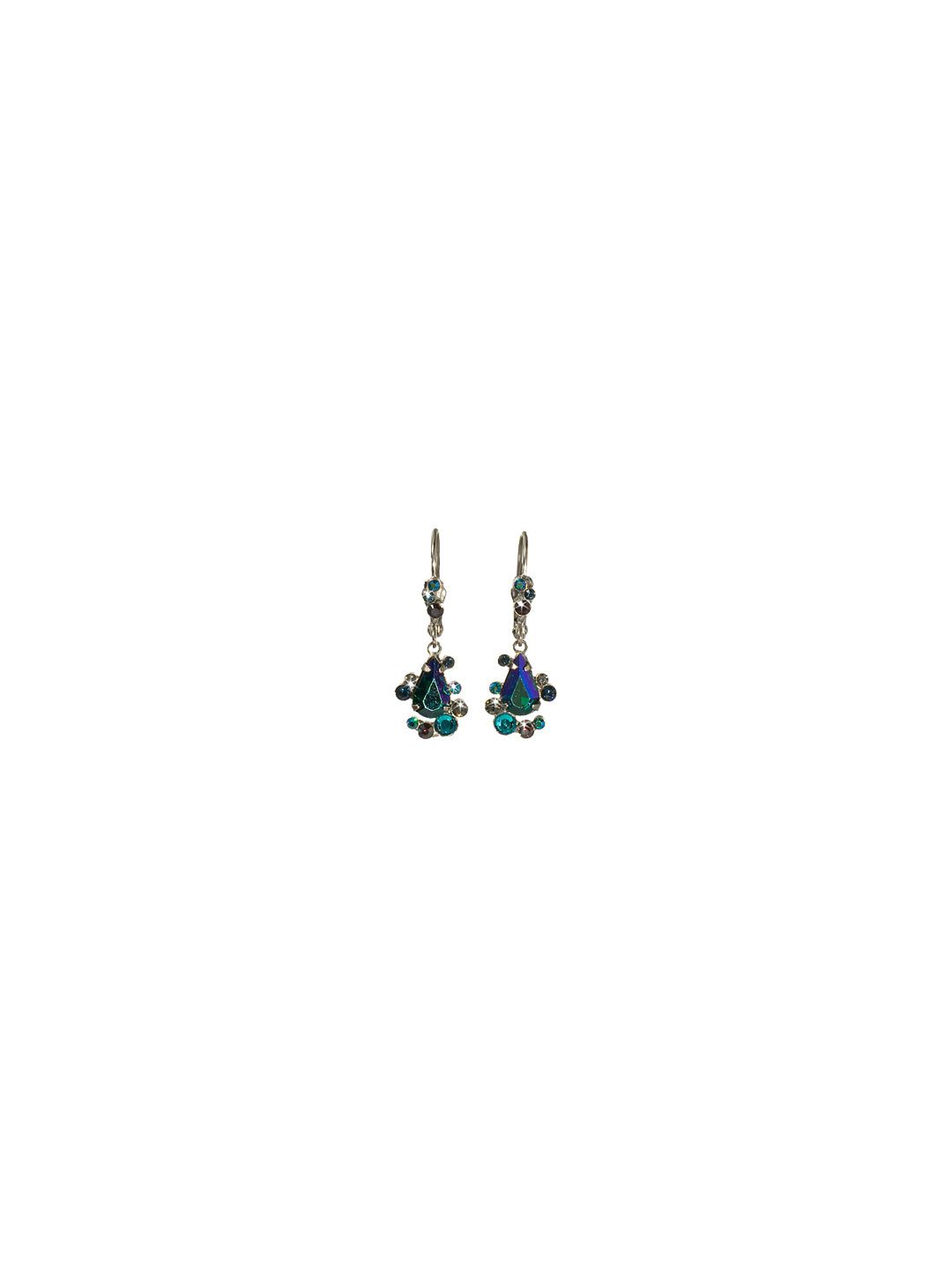 ECB38 Dangle Earrings - ECB38ASEMC - <p>The ECB38 Earrings are a simple, yet galmorous look. From Sorrelli's Emerald City collection in our Antique Silver-tone finish.</p>