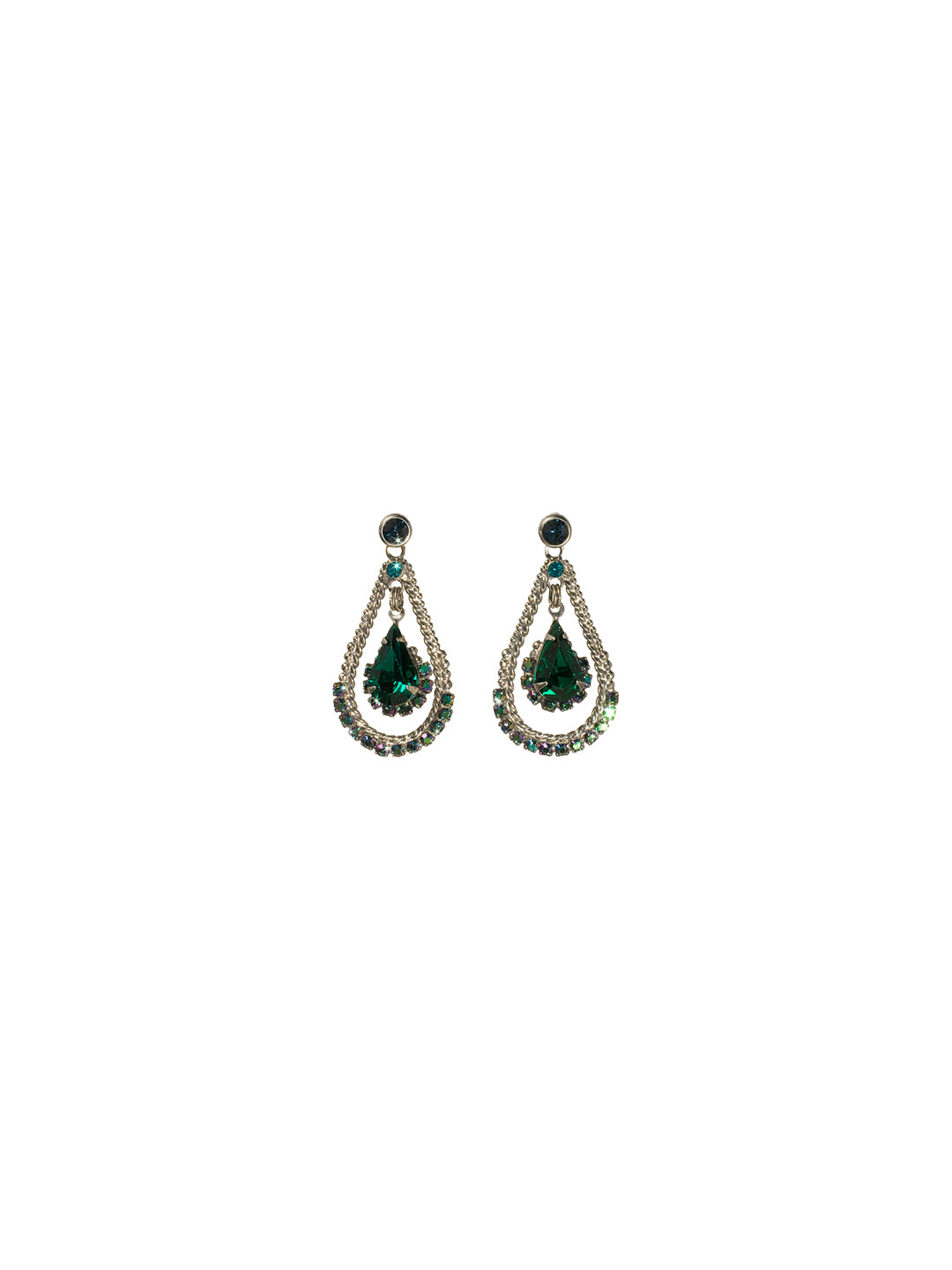 Graceful Pear Teardrop Earring Stud Earrings - ECF41ASEMC - A classic Sorrelli style to make a statement or wear everyday. From Sorrelli's Emerald City collection in our Antique Silver-tone finish.