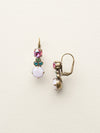 Clustered Circular Crystal Drop Dangle Earrings
