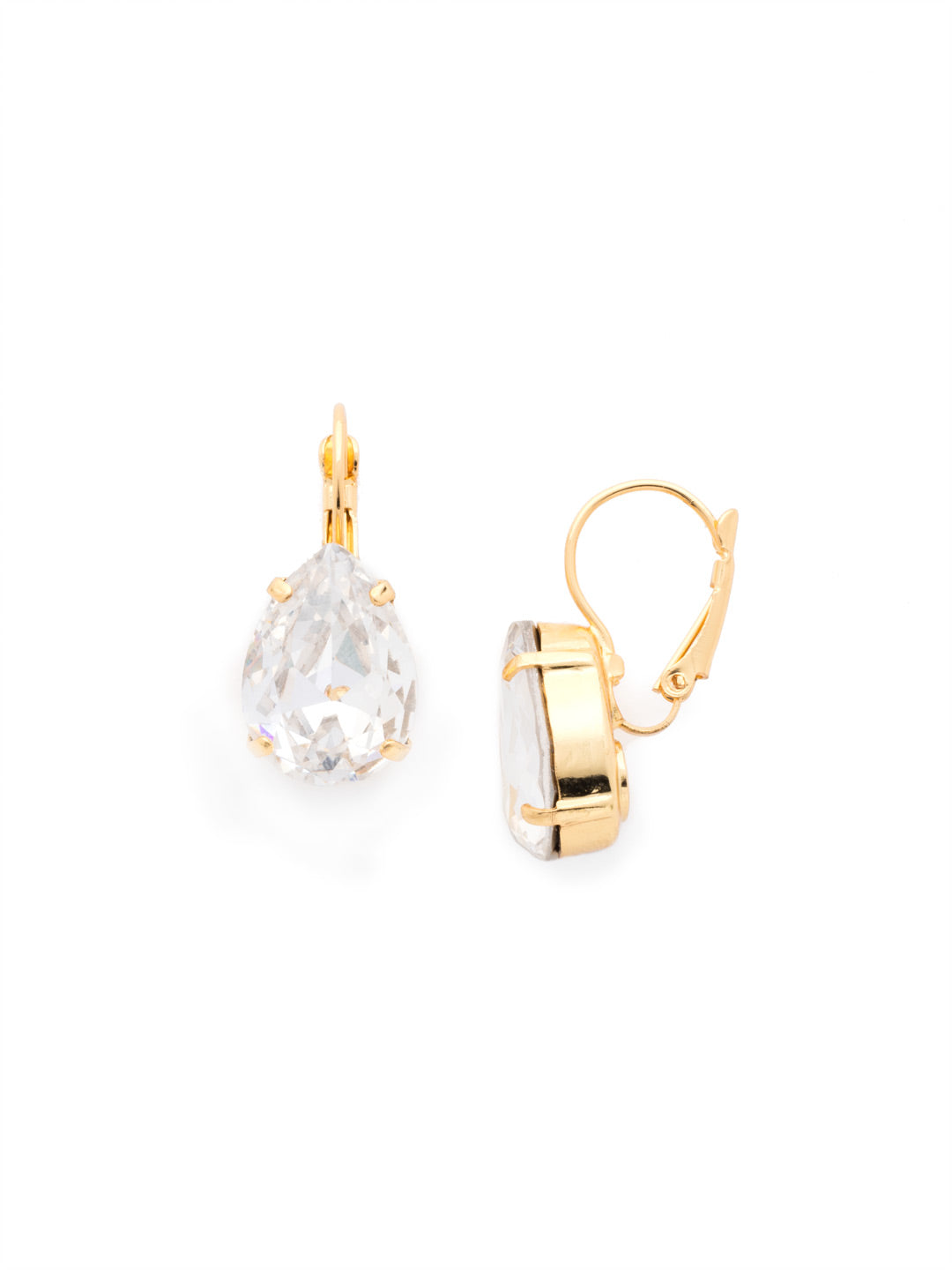 Classic Teardrop French Wire Earring - ECR104BGCRY - <p>A beautifully basic drop earring. These classic teardrop french wire earrings are perfect for any occasion, especially the everyday look. A timeless treasure that will sparkle season after season. From Sorrelli's Crystal collection in our Bright Gold-tone finish.</p>