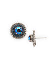 Accented Round Crystal Post Earring