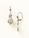 Crystal Encrusted Metal French Wire Earring