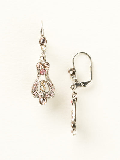 Crystal Encrusted Metal French Wire Earring - ECZ6ASSBL - This french wire earring features a fluid design accentuated by a crystal encrusted metal element.