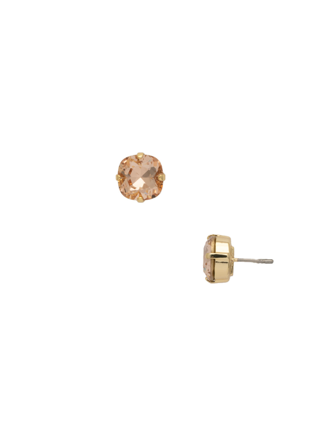 Halcyon Stud Earrings - EDH25BGCCO - <p>A beautiful, luminous cushion-cut crystal in a classic four-pronged setting that's ideal for everyday wear. From Sorrelli's Caribbean Coral collection in our Bright Gold-tone finish.</p>