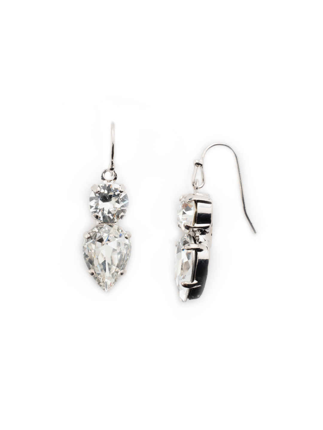 Brilliant Teardrop Dangle Earrings - EDH62RHCRY - <p>A brilliant teardrop crystal hanging from a round crystal post make these earrings perfect for any occasion From Sorrelli's Crystal collection in our Palladium Silver-tone finish.</p>