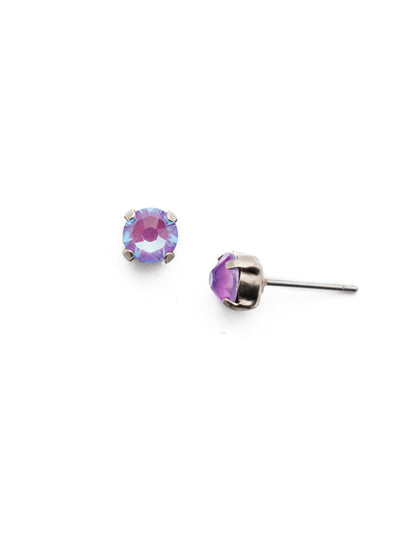 Jayda Stud Earrings - EDN32ASETP - <p>The Jayda Stud Earrings are the perfect every day wardrobe staple. A round crystal nestles perfectly in a metal plated post with four prongs. </p><p>Need help picking a stud? <a href="https://www.sorrelli.com/blogs/sisterhood/round-stud-earrings-101-a-rundown-of-sizes-styles-and-sparkle">Check out our size guide!</a> From Sorrelli's Electric Pink collection in our Antique Silver-tone finish.</p>