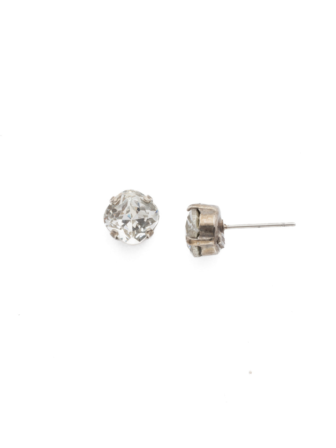 One and Only Stud Earring - EDN3ASCRY - <p>The one and only style you need for your favorite everyday look! A delicate and classic four-pronged setting highlights the beautiful cut of this crystal. From Sorrelli's Crystal collection in our Antique Silver-tone finish.</p>