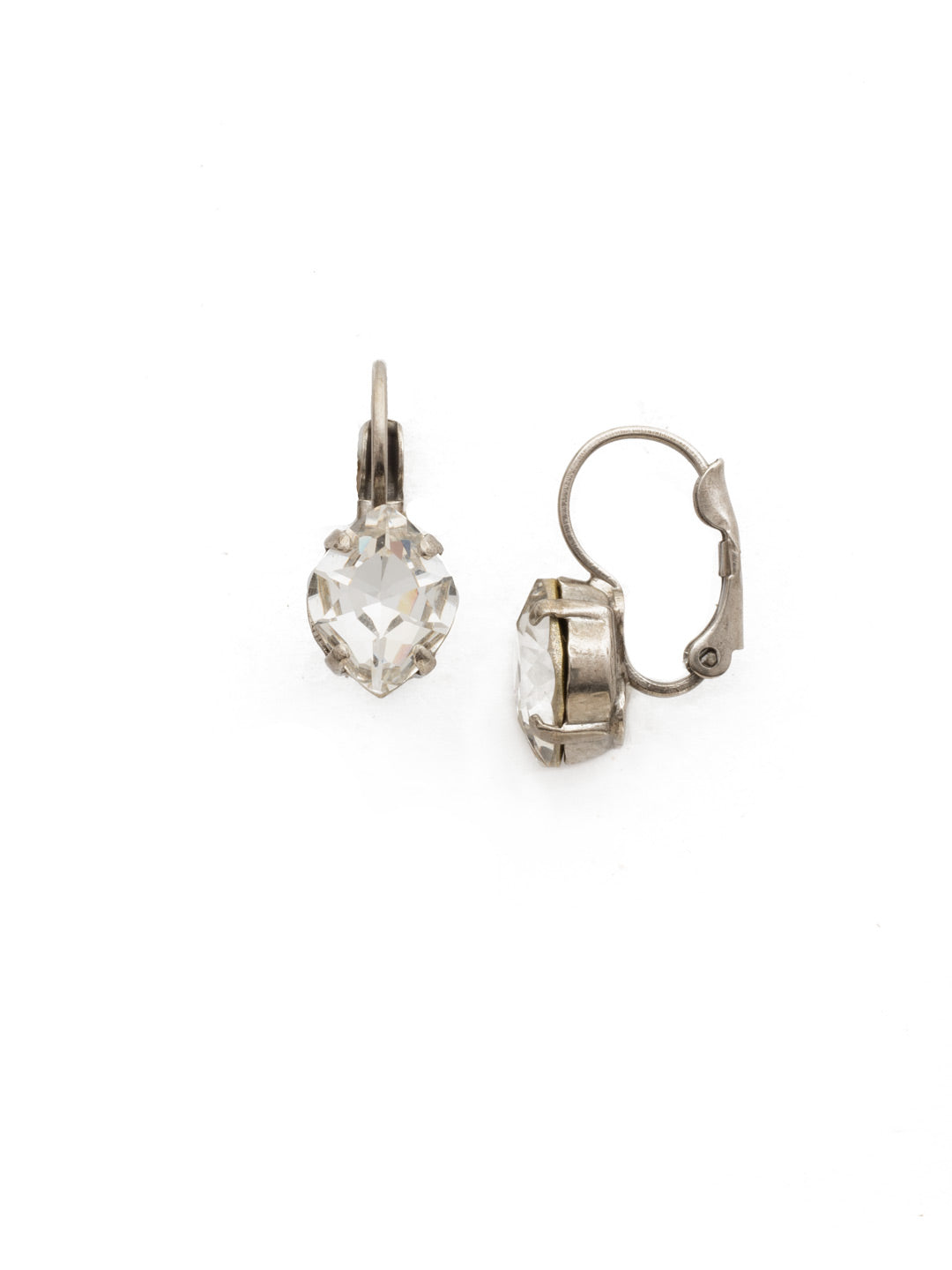 Crystal Crysathemum Earring - EDN94ASCRY - A singular wide marquee crystal offers simple sparkle and a natural shape to complete any look.