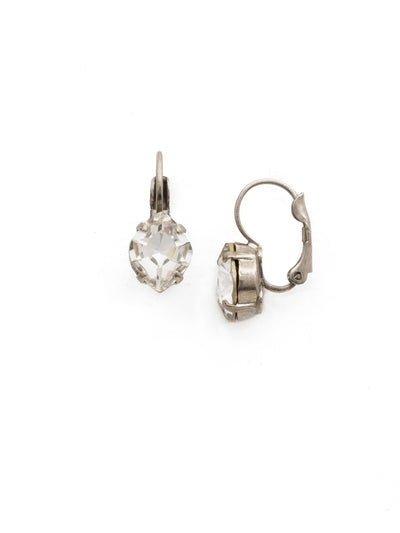 Crystal Crysathemum Earring - EDN94ASCRY - A singular wide marquee crystal offers simple sparkle and a natural shape to complete any look.