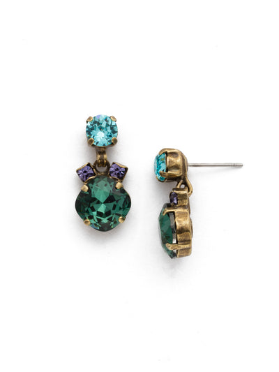 Balsam Earring - EDQ15AGJT - A pretty pattern of cushion cut and round crystals. Vintage-inspired styling at its finest!