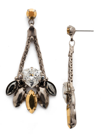 Harmony Dangle Earrings - EDX24ASHMT - <p>The perfect earrings to add that 'wow factor' to any outfit. A small round crystal at the post leads down to a stunning drop design consisting of mixed crystals and navette-shaped stones. From Sorrelli's Heavy Metal collection in our Antique Silver-tone finish.</p>