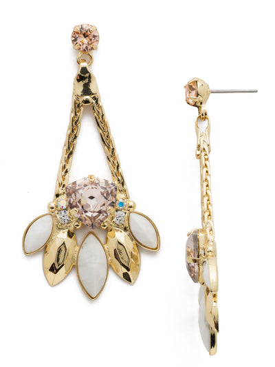 Harmony Dangle Earrings - EDX24BGSCL - <p>The perfect earrings to add that 'wow factor' to any outfit. A small round crystal at the post leads down to a stunning drop design consisting of mixed crystals and navette-shaped stones. From Sorrelli's Silky Clouds collection in our Bright Gold-tone finish.</p>