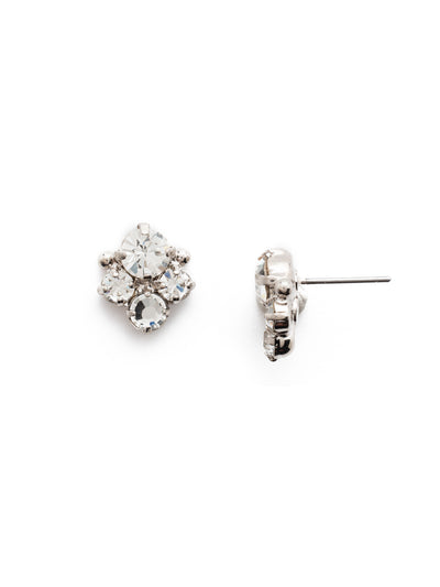 Jennifer Stud Earring - EDZ21RHCRY - <p>These clustered crystal post earrings will look dazzling and take your look from day to night. From Sorrelli's Crystal collection in our Palladium Silver-tone finish.</p>