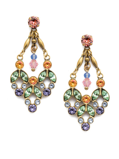 Terina Post Drop Earring - EEA2AGBHB - <p>Need an extra touch of glam and sparkle to add to that party outfit? Our Terina earrings are just for you! Featuring a dazzling drop design encrusted with crystals, with a delicate dangling detail in the center. From Sorrelli's Bohemian Bright collection in our Antique Gold-tone finish.</p>