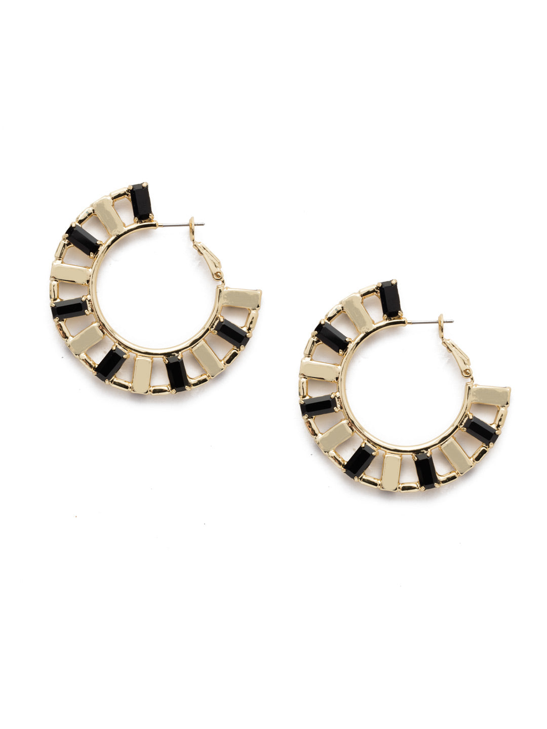 Arden Gold Statement Hoop Earrings in Clear