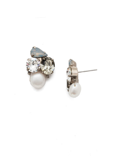 Aziza Stud Earrings - EEK18ASSTC - Make a statement with these posts. Fasten them on and get your love's attention, and that of others, too. From Sorrelli's Storm Clouds collection in our Antique Silver-tone finish.