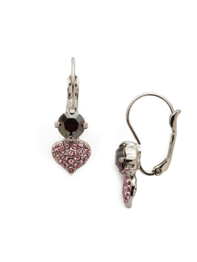 Ishana French Wire Earring - EEM4RHAB - <p>Throw on this pair of French Wire beauties featuring shimmering hearts when you want to feel the love. From Sorrelli's Apple Blossom collection in our Palladium Silver-tone finish.</p>