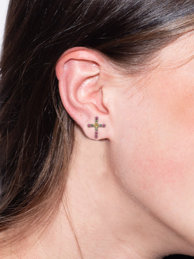 Miley Cross Stud Earring - EEN1AGVO