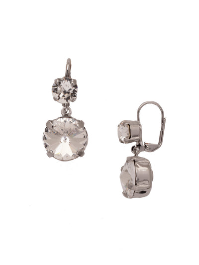 Dominique Dangle Earrings - EEP52PDCRY - <p>The Dominique French Wire Stud Earrings may be small in stature, but their sparkling circle-shaped crystals shine and demand attention. From Sorrelli's Crystal collection in our Palladium finish.</p>