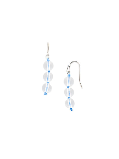 Magdalena Dangle Earring - EEV40PDWNB - <p>Classic clear beads are elevated with our Magdalena Dangle Earring. A colorful thread lies base to clear beads, showing through to give a pop of color. From Sorrelli's Windsor Blue collection in our Palladium finish.</p>