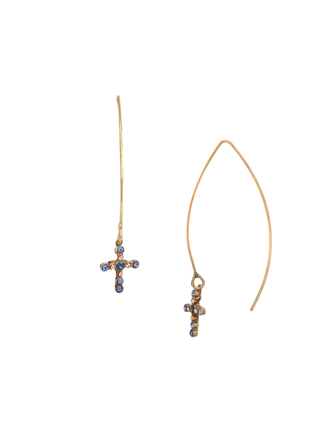 Cross dangle hot sale stud earrings