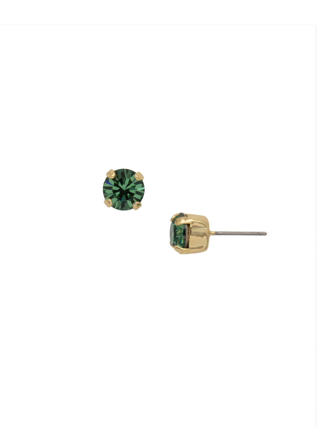 Simple Stud Earrings - EFC99BGSGR - <p>The Simple Stud Earrings feature a single solid crystal on a surgical steel post, creating a small but sparkly everyday staple! Need help picking a stud? <a href="https://www.sorrelli.com/blogs/sisterhood/round-stud-earrings-101-a-rundown-of-sizes-styles-and-sparkle">Check out our size guide!</a> From Sorrelli's Sage Green collection in our Bright Gold-tone finish.</p>