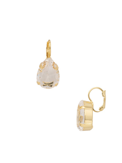 Eileen Dangle Earrings - EFF101BGCRY - <p>The Eileen Dangle Earrings feature a single pear cut candy gem crystal dangling from a lever back French wire. From Sorrelli's Crystal collection in our Bright Gold-tone finish.</p>