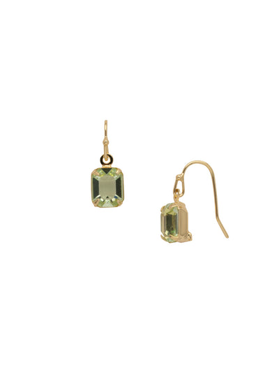 Octavia Dangle Earrings - EFF5BGSGR - <p>The Octavia Dangle Earrings feature a small emerald cut crystal dangling from a classic French wire. From Sorrelli's Sage Green collection in our Bright Gold-tone finish.</p>