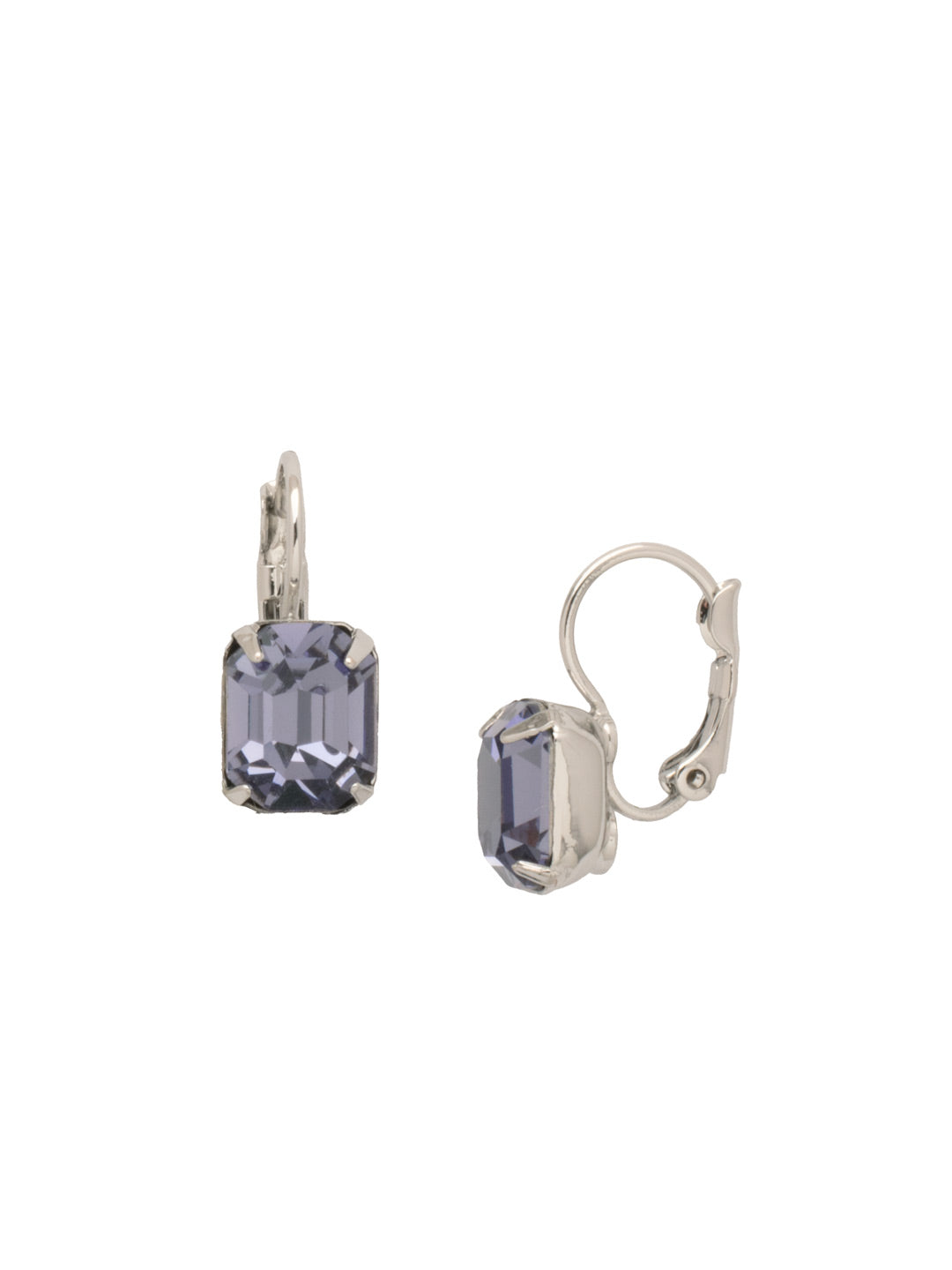 Octavia Dangle Earrings - EFK6PDTZ - <p>The Octavia Dangle Earrings feature a small emerald cut crystal dangling from a lever-back French wire. From Sorrelli's Tanzanite Crystal collection in our Palladium finish.</p>