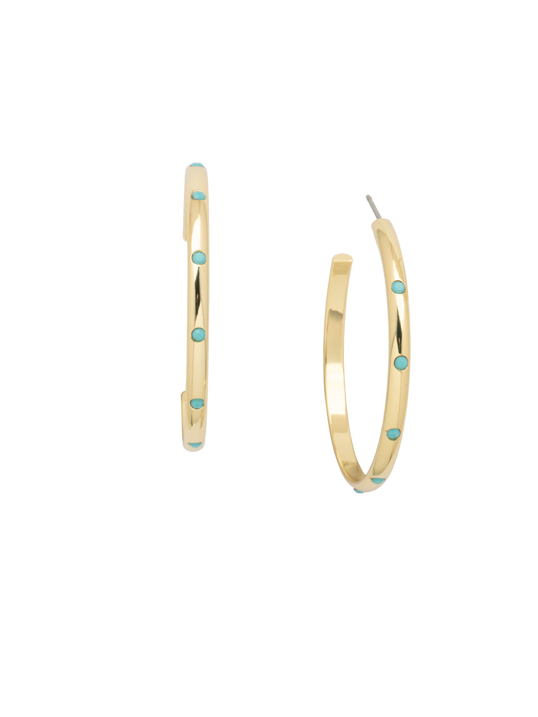 Small Crystal Hoop Earrings in Gold – Rebel Designs, Inc.